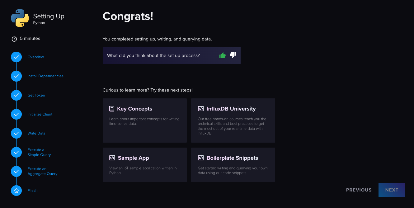 InfluxDB v2 getting started