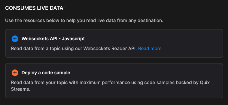 External destination options