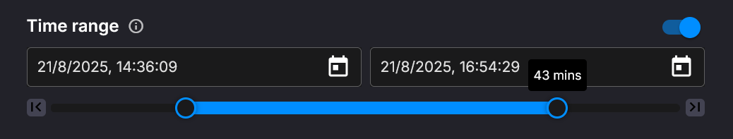 Replay config time range