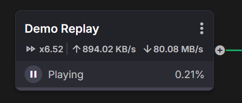 Replay tile in Playing state