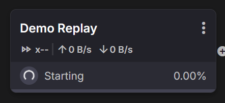 Replay tile in Starting state
