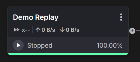 Replay tile in Stopped state