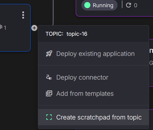Creating Scratchpad from Topic in Pipeline View