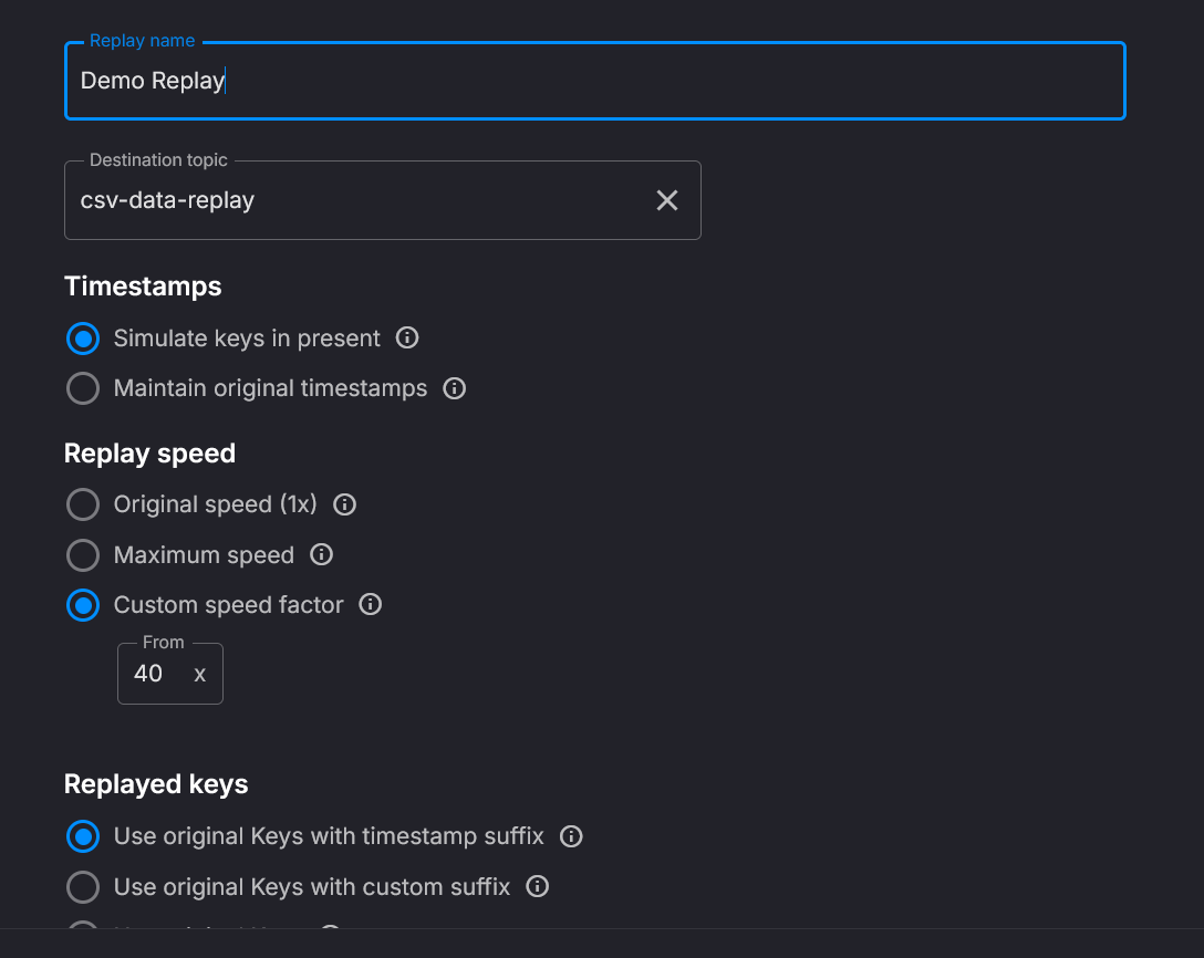 Replay config basic